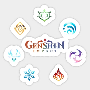 Genshin Impact Polygon Elemental Logo Sticker